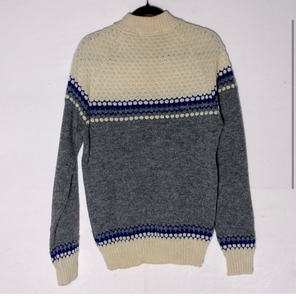 Vintage Norvyk Textured Knit Wool Crew Neck Sweater M - Picture 2 of 14